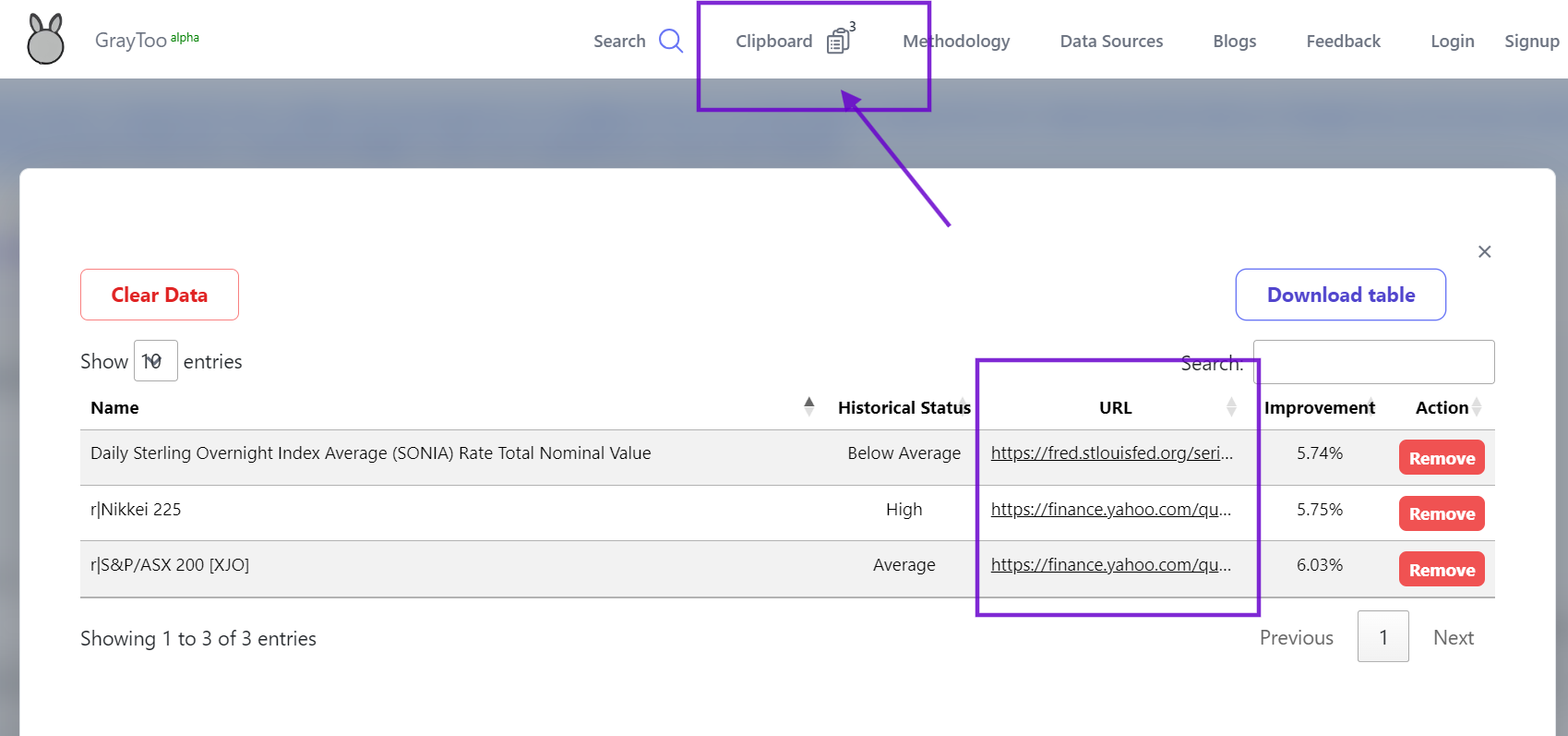 Search clipboard