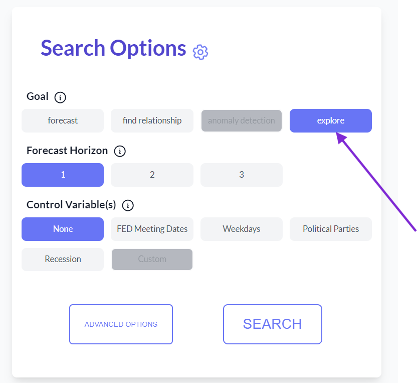 Search options
